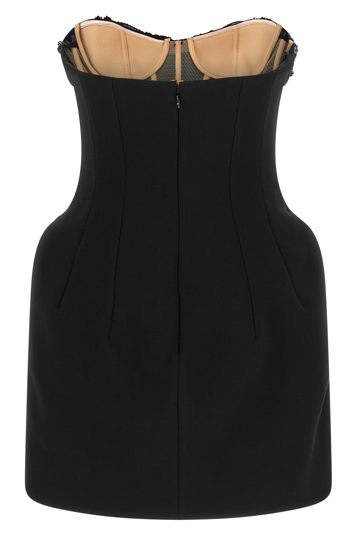 elisabetta franchi mini dress features a structured silhouette
