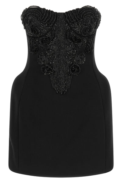 elisabetta franchi mini dress features a structured silhouette