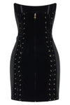elisabetta franchi mini dress redefines the codes of contemporary corsetry throu