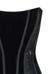 elisabetta franchi mini dress redefines the codes of contemporary corsetry throu