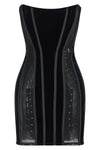 elisabetta franchi mini dress redefines the codes of contemporary corsetry throu
