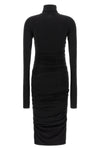 the elisabetta franchi black midi dress redefines the silhouette