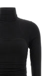 the elisabetta franchi black midi dress redefines the silhouette