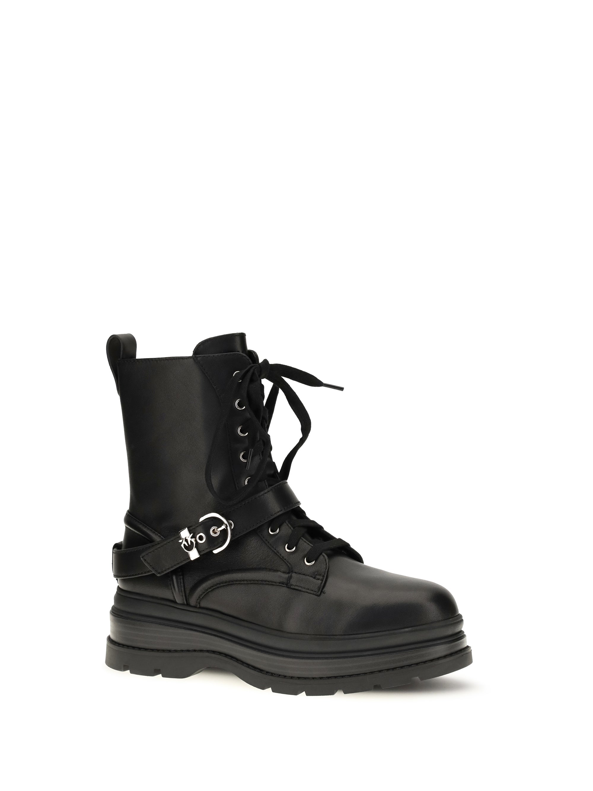 eva lace-up leather ankle boots