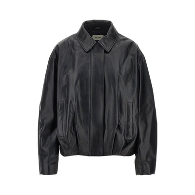 melis leather aviator jacket