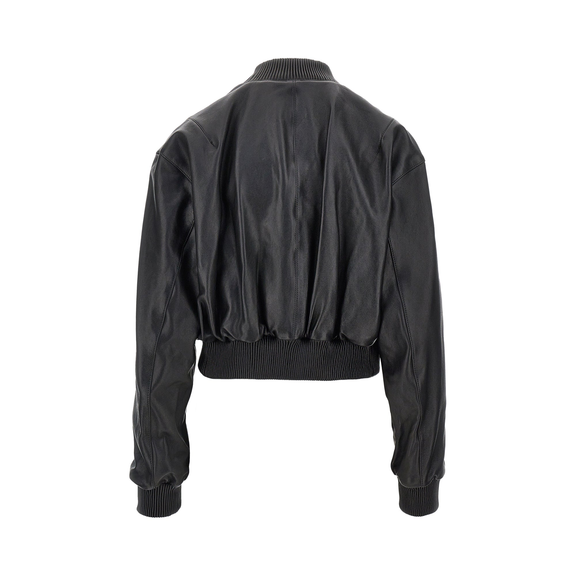 hannan leather bomber jacket
