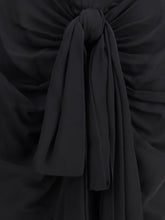 ALAIA 36 draped viscose dress