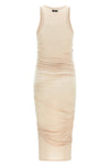 midi dress in light semi-transparent jersey