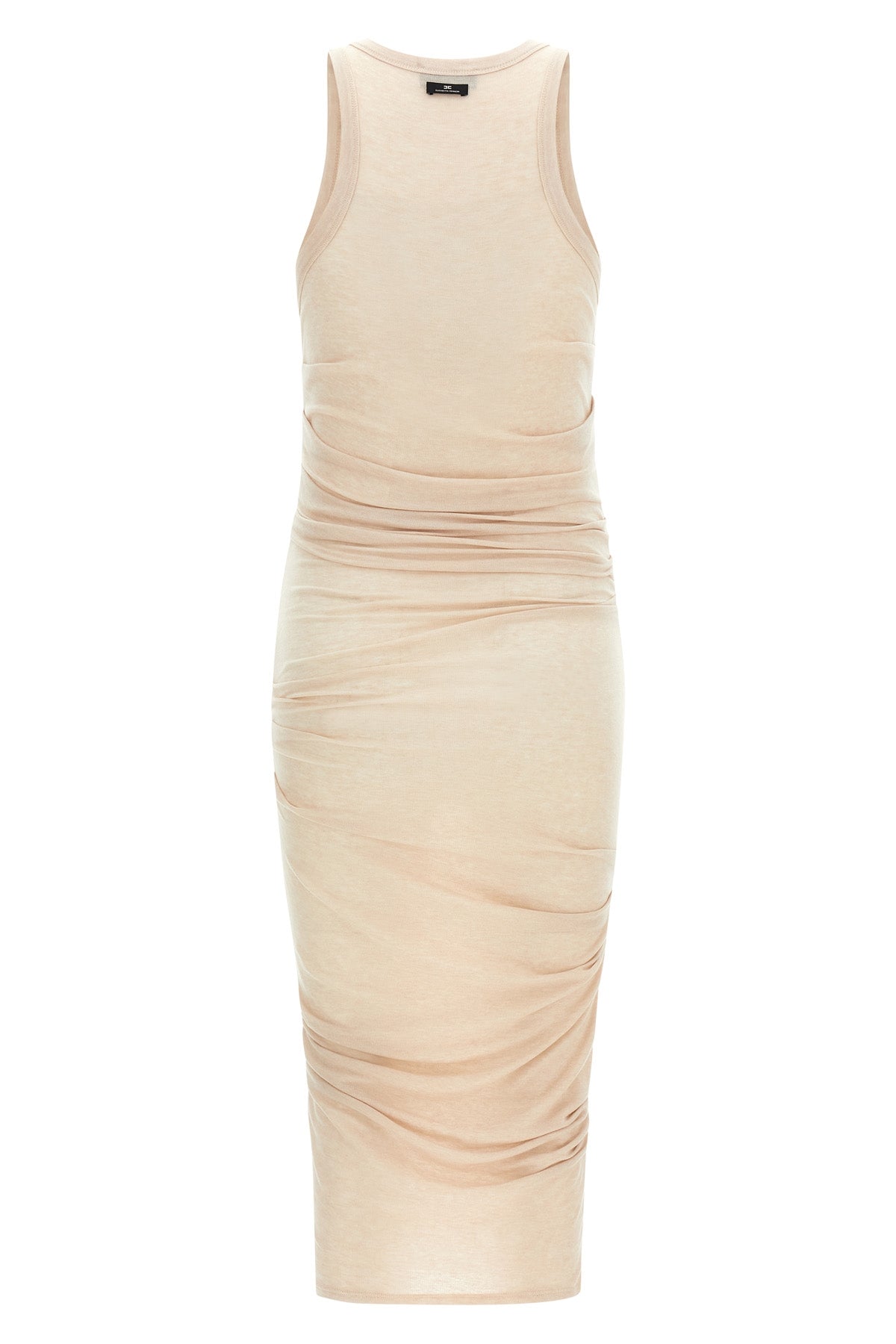 midi dress in light semi-transparent jersey