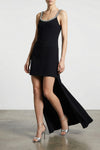 crêpe satin dress
