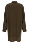 crêpe de chine silk tunic midi dress