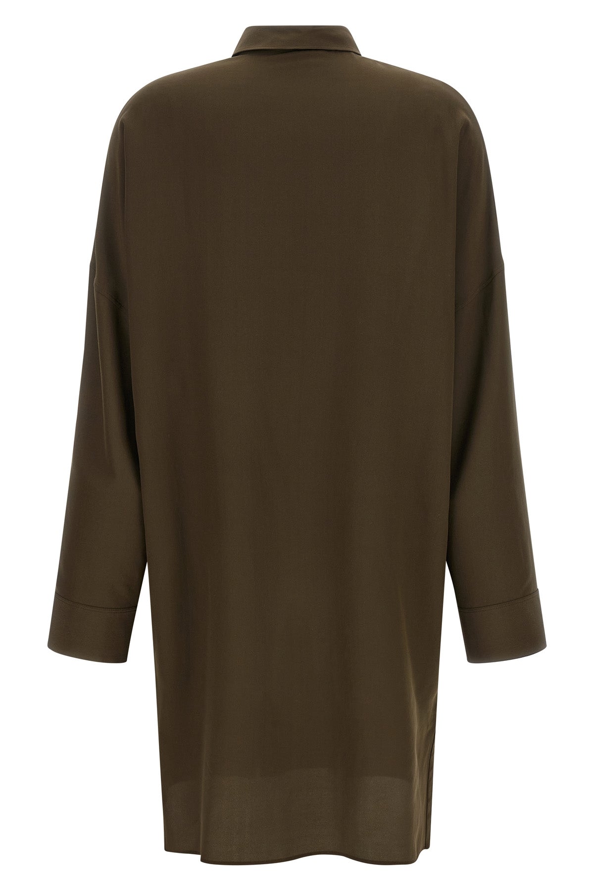 crêpe de chine silk tunic midi dress