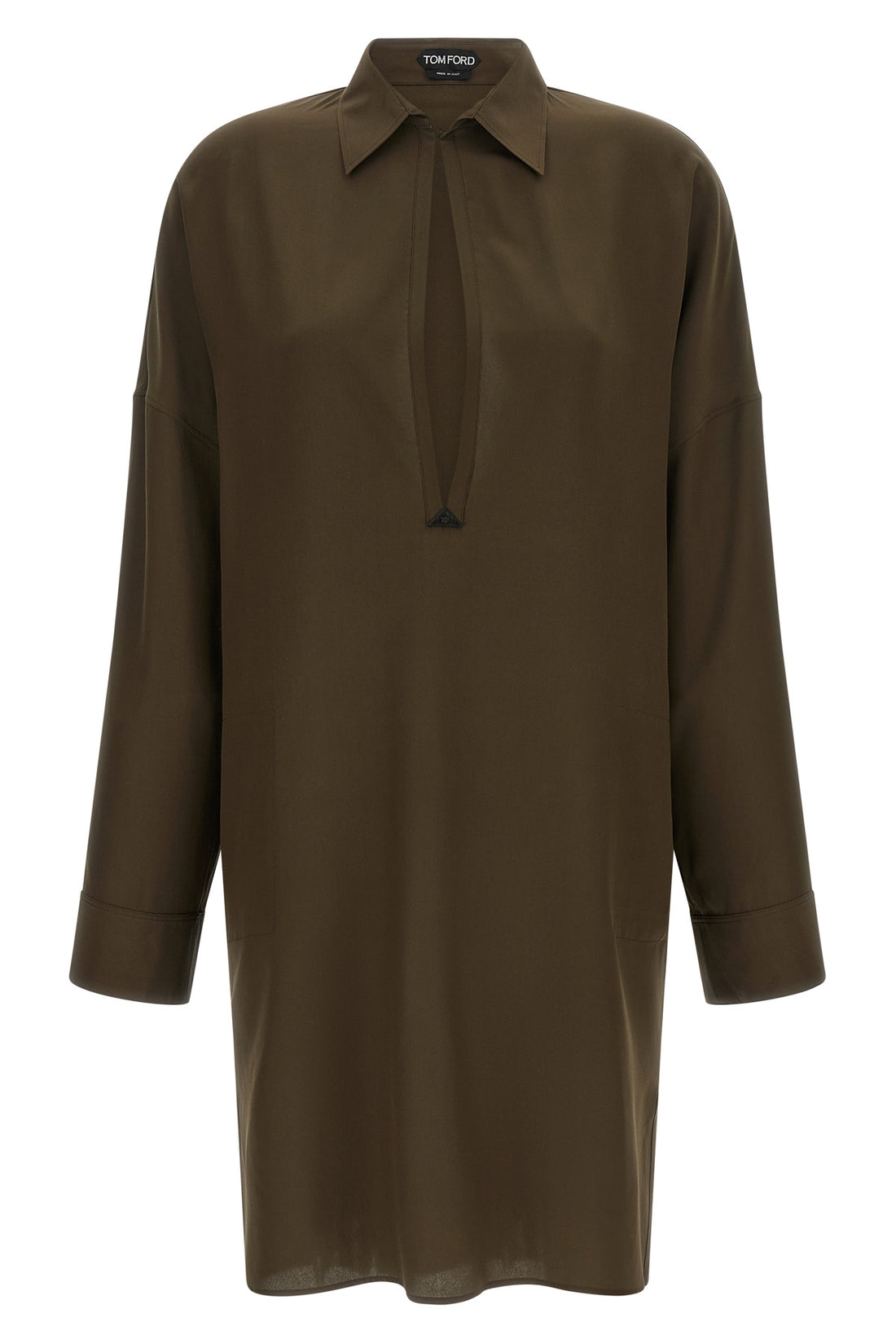 TOM FORD 38 crêpe de chine silk tunic midi dress