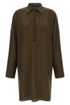 crêpe de chine silk tunic midi dress