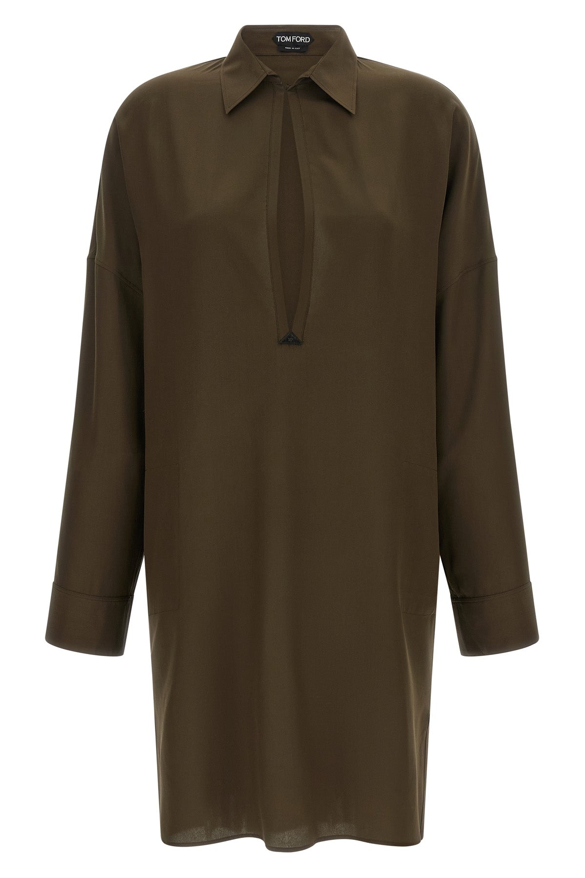 crêpe de chine silk tunic midi dress
