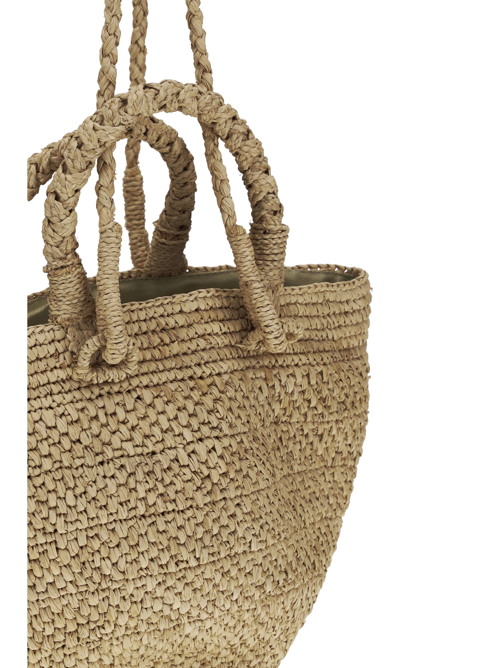 arona raffia bucket bag