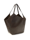 leather shopping bag with monili detail
