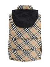 BURBERRY L check vest down jacket