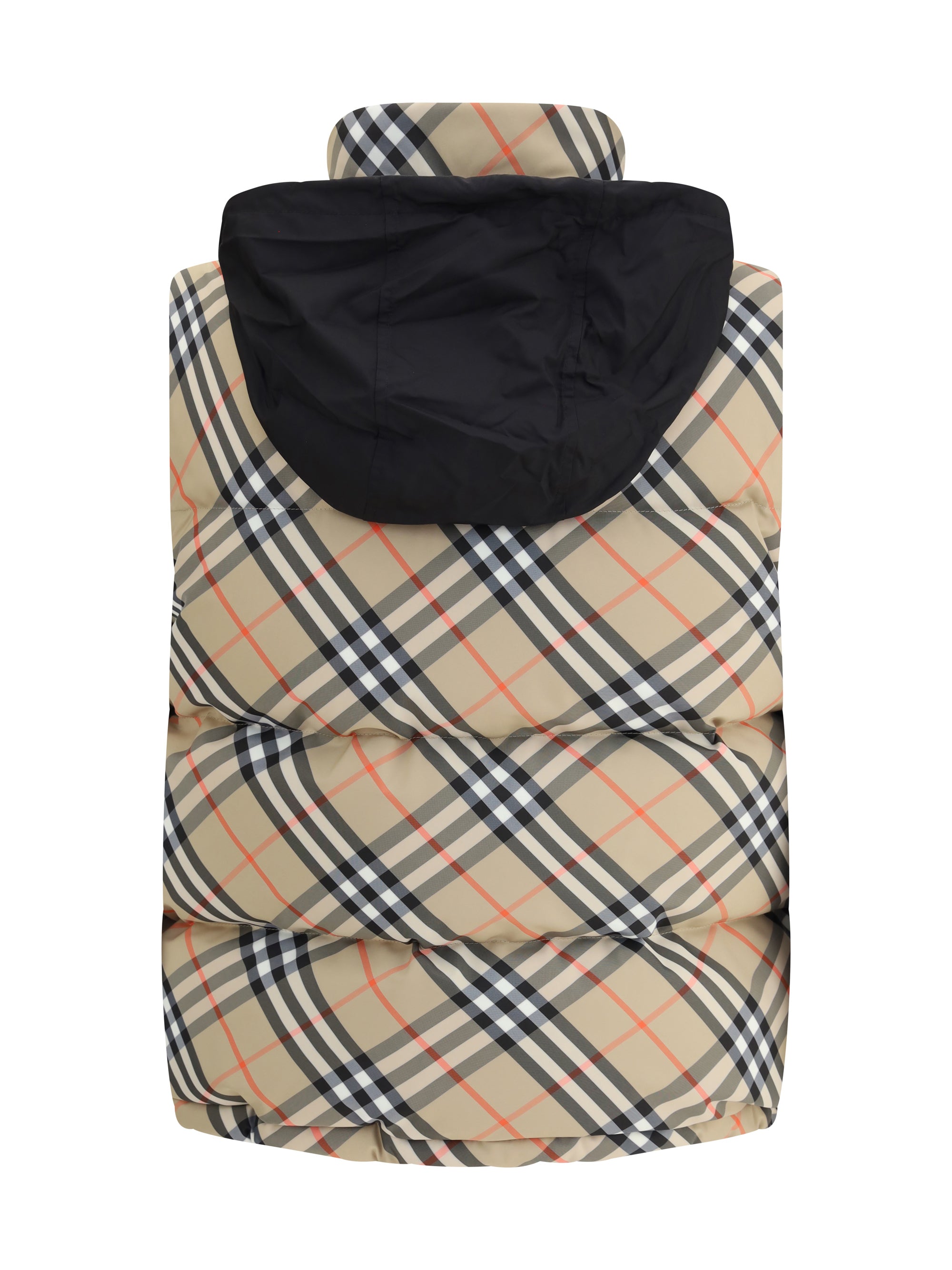 BURBERRY L check vest down jacket
