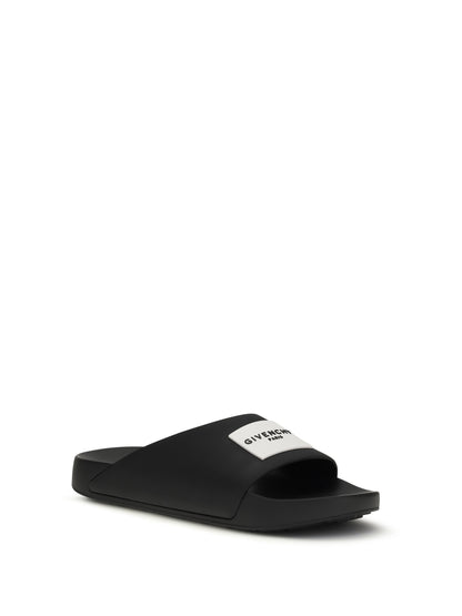 GIVENCHY 38 rubber logo slippers 
