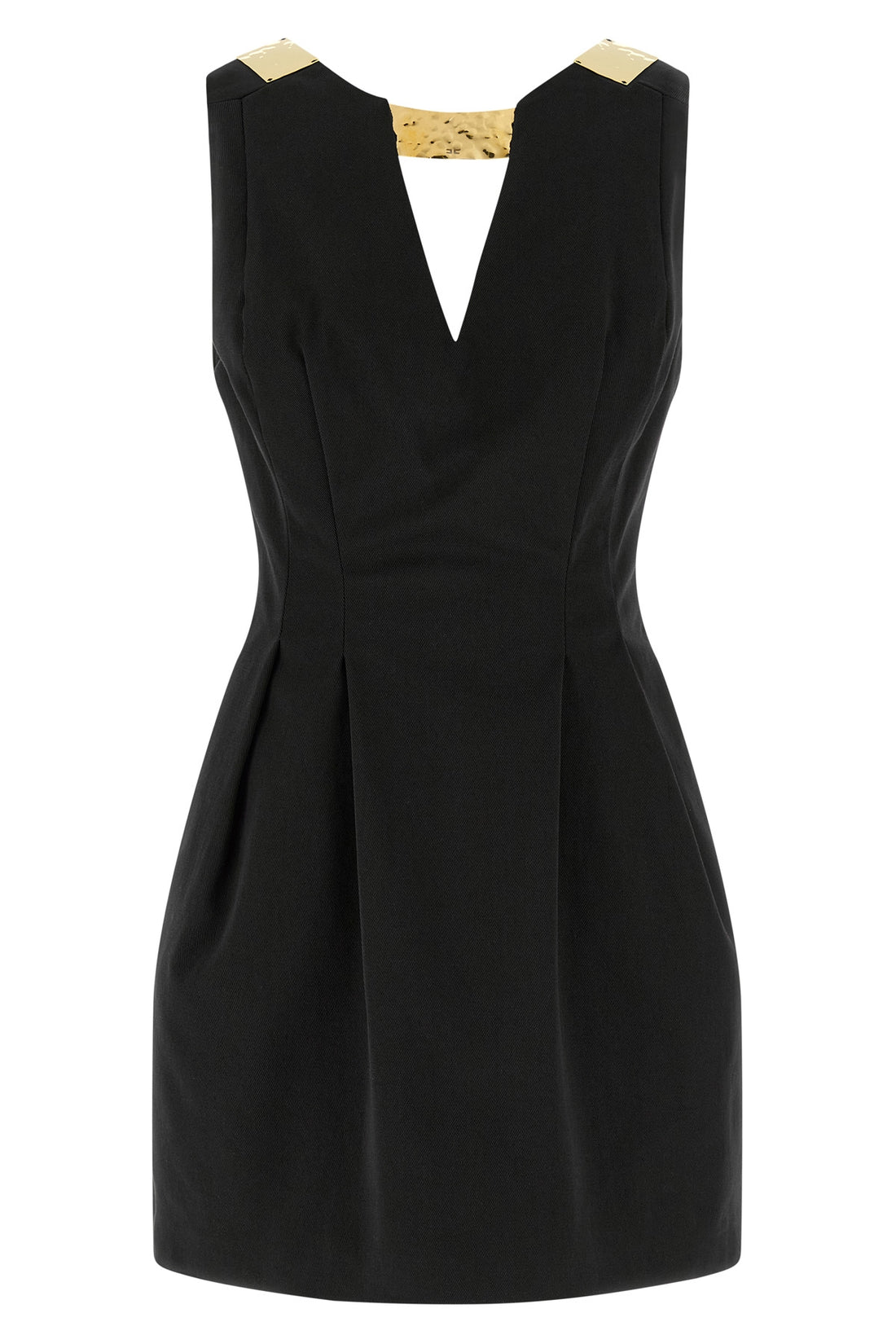 ELISABETTA FRANCHI 42 sleeveless cotton gabardine mini dress