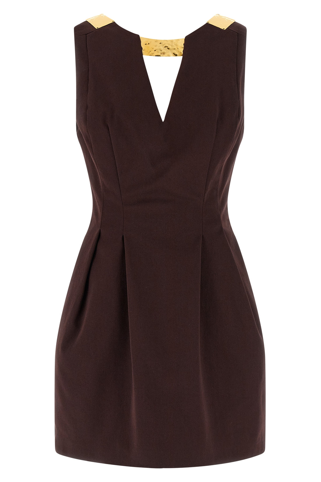 ELISABETTA FRANCHI 38 sleeveless cotton gabardine mini dress