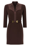 double stretch crêpe mini dress