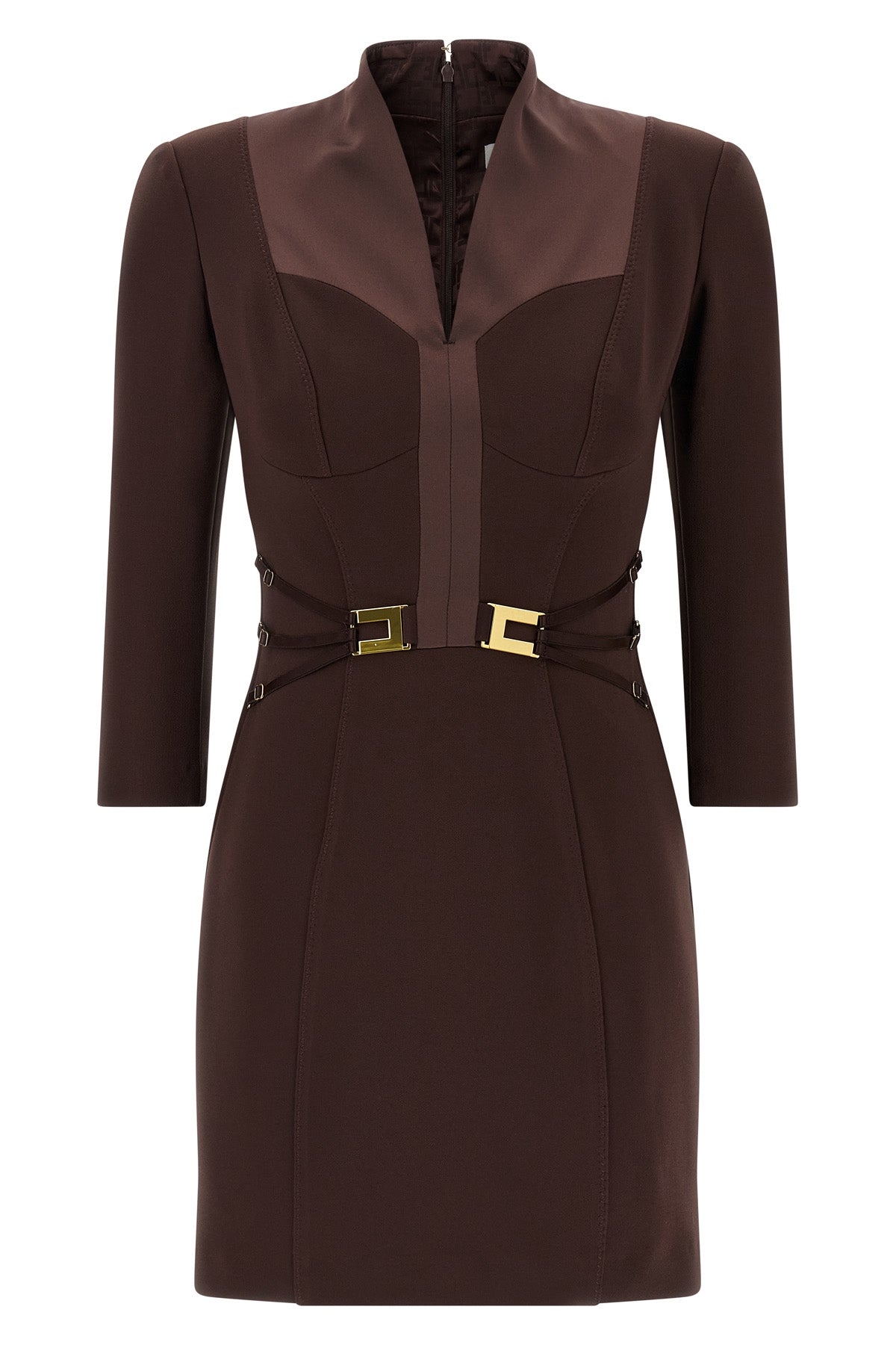 double stretch crêpe mini dress