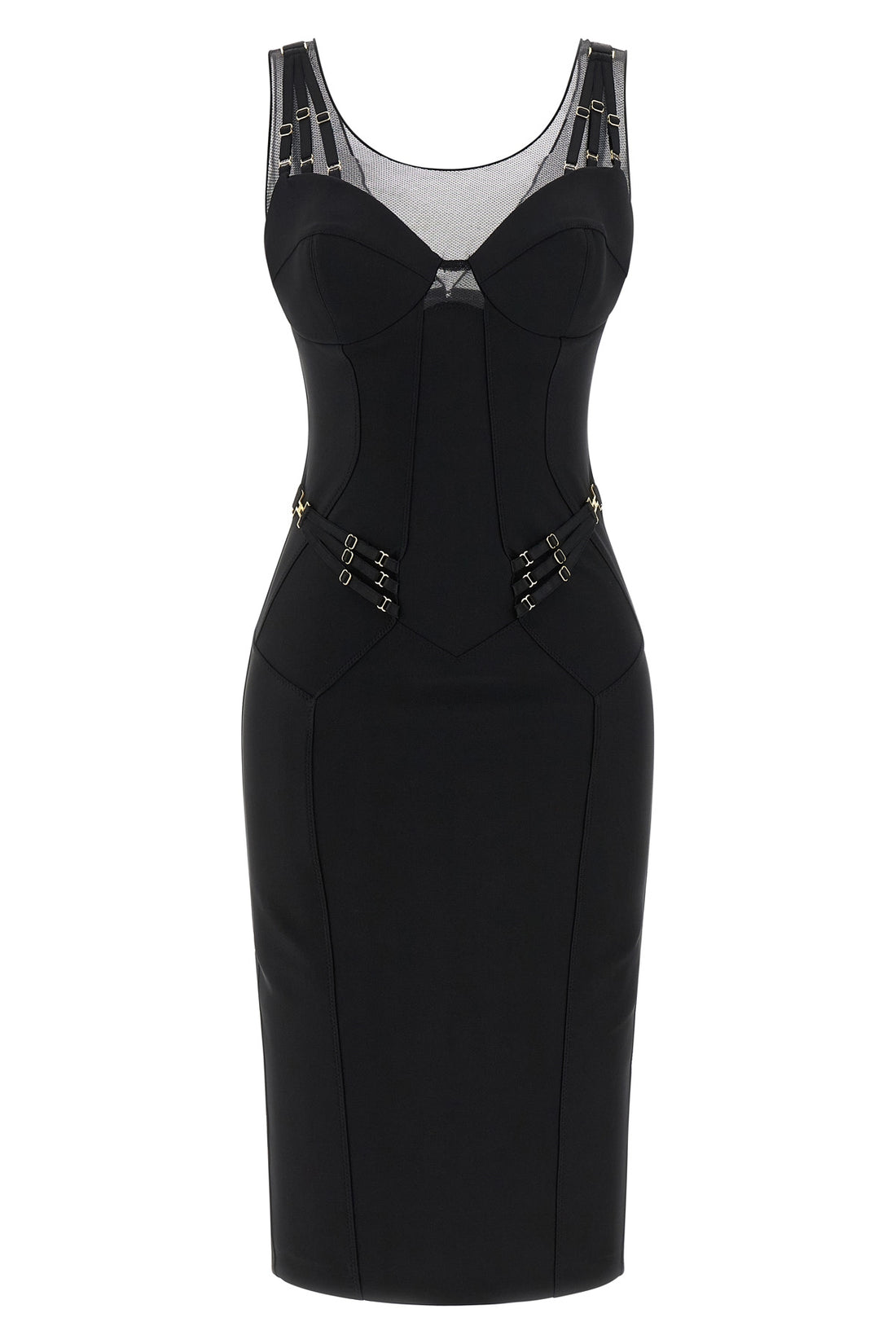 ELISABETTA FRANCHI 38 light jersey midi dress