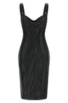 nappa effect fabric midi dress