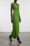 one-shoulder dress in crêpe jersey