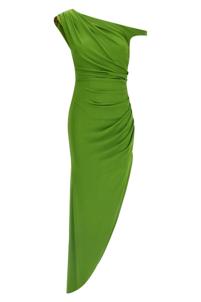 one-shoulder dress in crêpe jersey