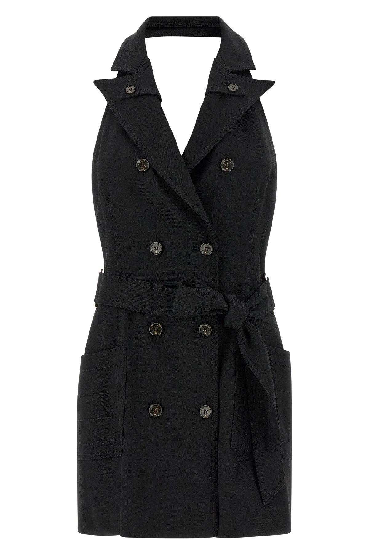 gabardine mini dress