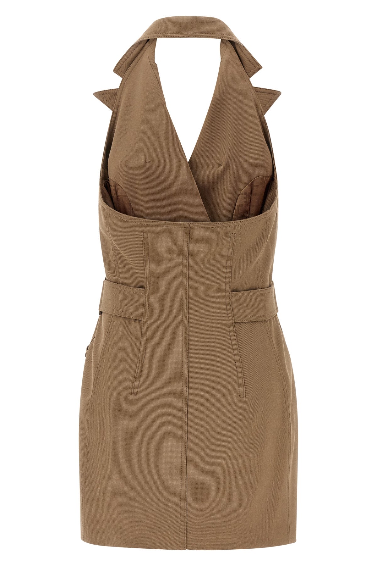 gabardine mini dress