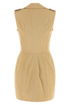 double-breasted cotton gabardine mini dress