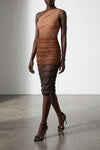 dégradé tulle midi dress