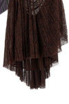 pleated floral lace mini dress