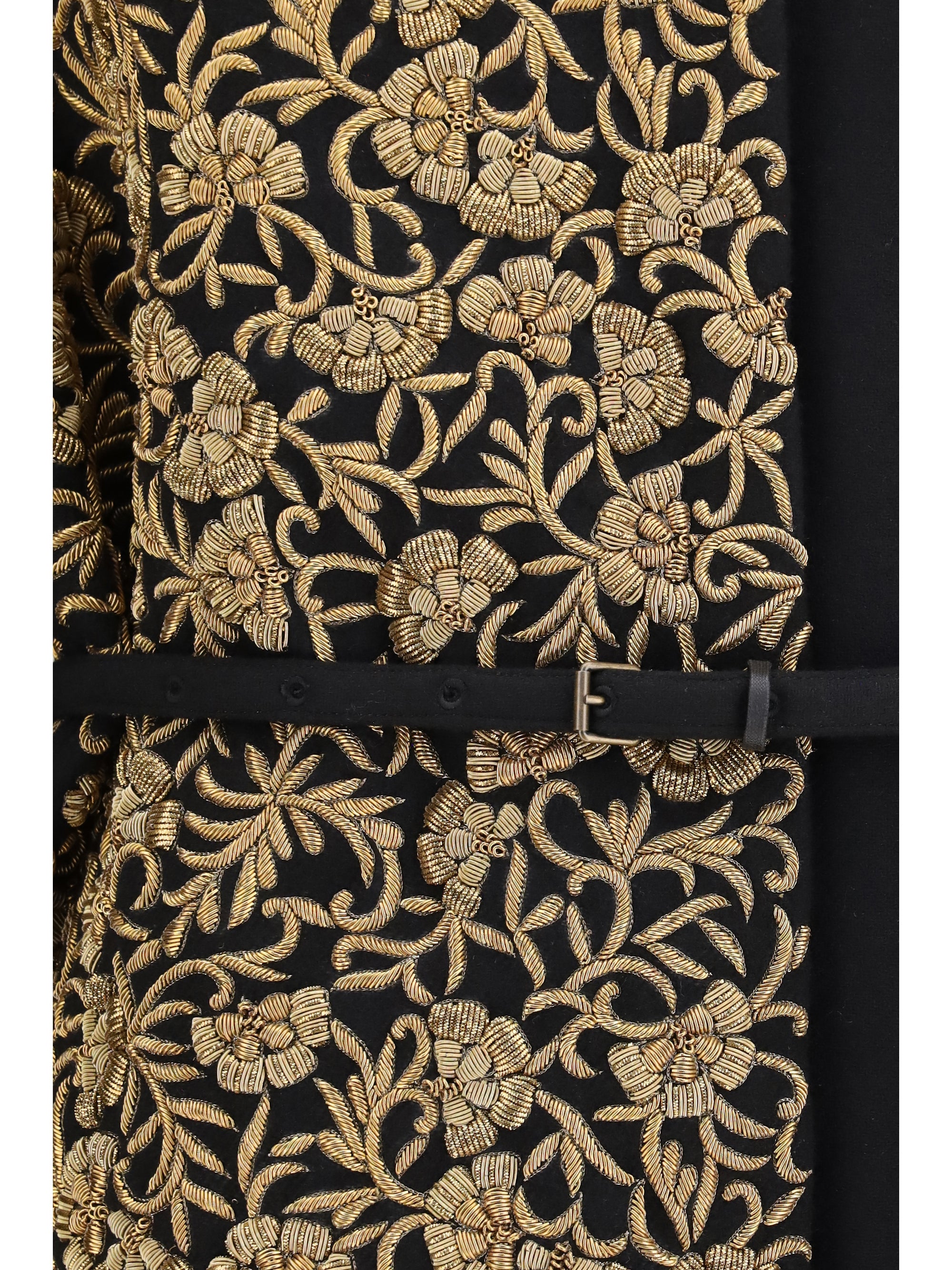 alpaca and wool coat with embroidery