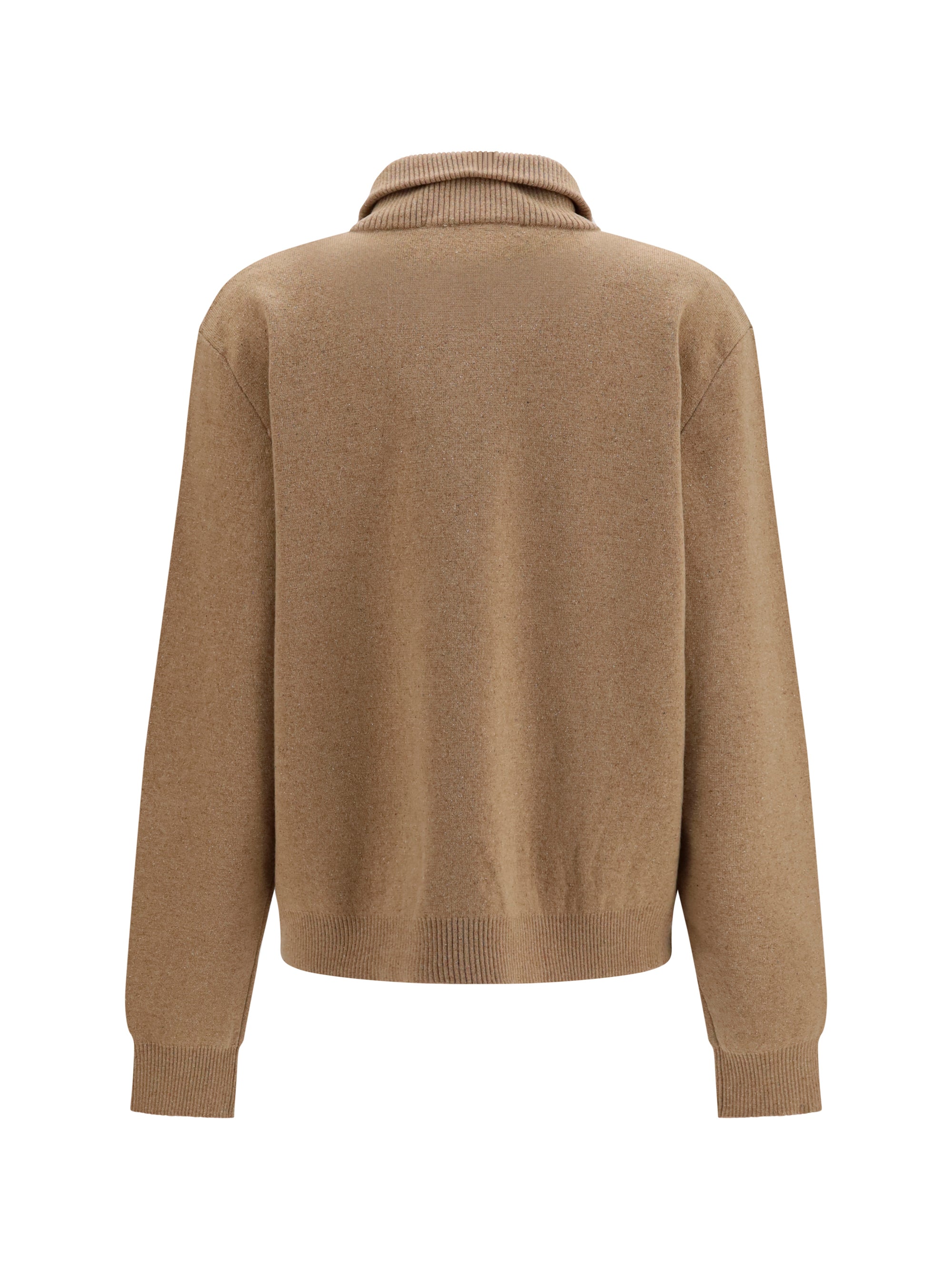 wool and cashmere polo sweater