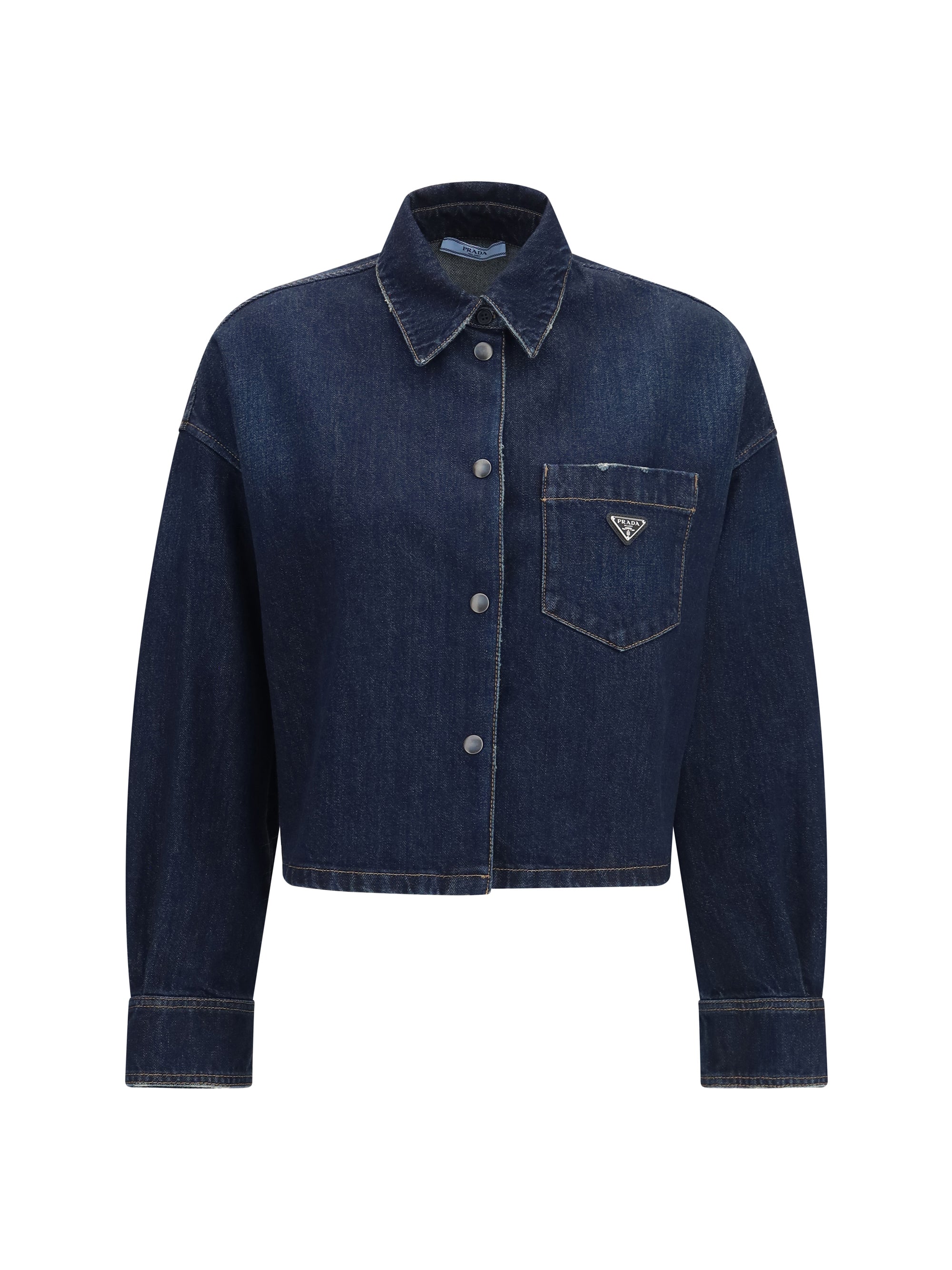 denim shirt with logo