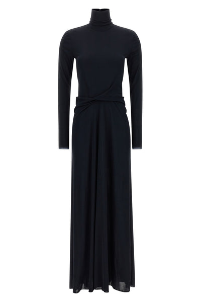 the long dress fabiana filippi defines a slender silhouette through an impeccabl