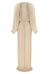 the long dress fabiana filippi defines a fluid silhouette through a meticulous a