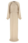 the long dress fabiana filippi defines a fluid silhouette through a meticulous a