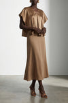 liquid satin midi dress