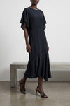 silk-effect fabric midi dress