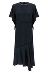 silk-effect fabric midi dress