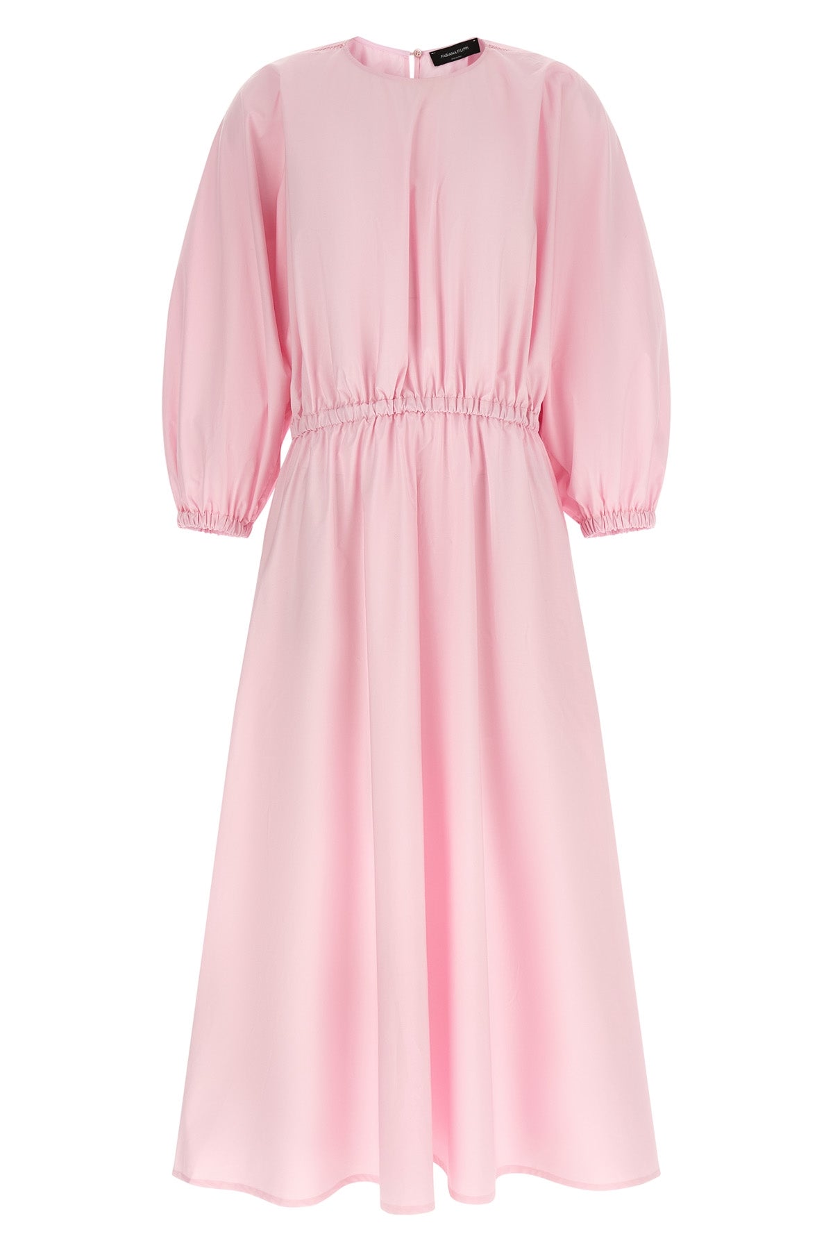 long dress in cotton poplin