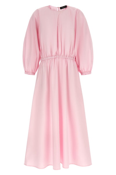 long dress in cotton poplin