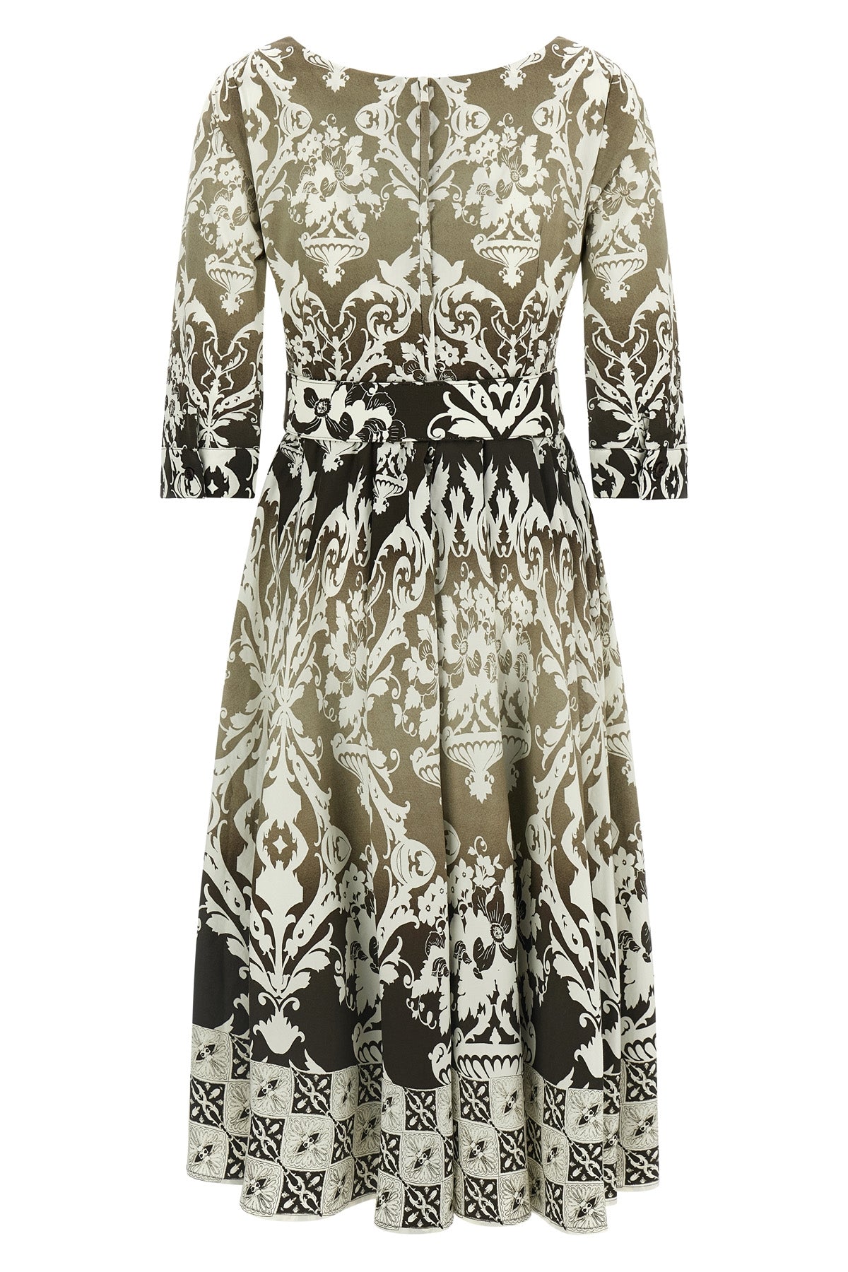 abelia all-over print cotton muslin midi dress