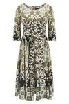 abelia all-over print cotton muslin midi dress
